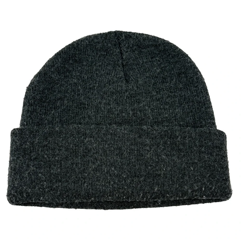 Carhartt Beanie Youth Gray Knit Hat Logo Patch‎ Winter Cap Cuffed